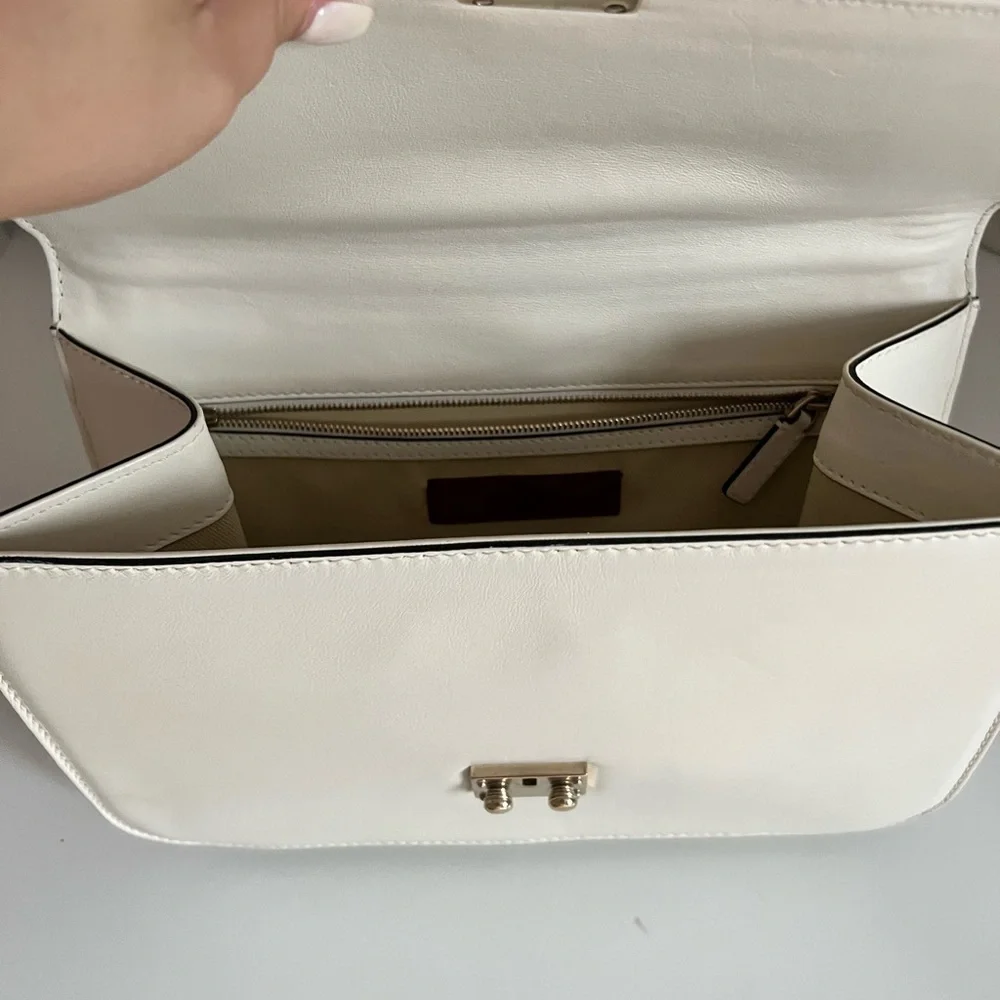 Valentino Garavani Medium White Glam Lock Flap Bag